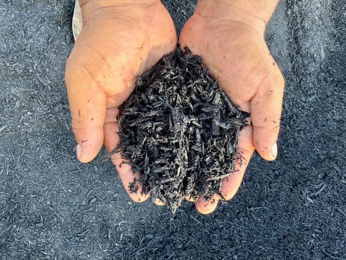 Shredded Black Mulch material reference