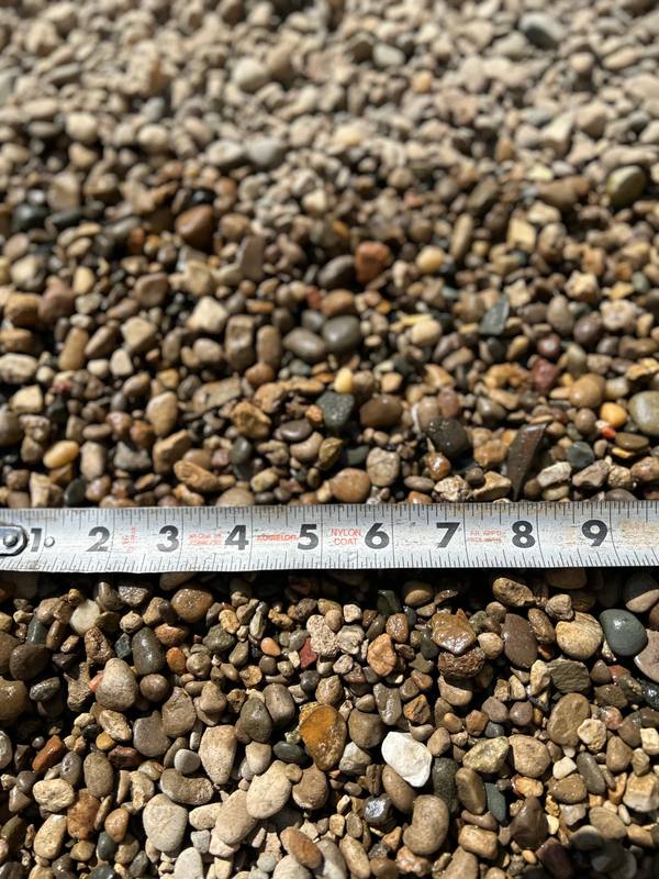 Natural Pea Gravel — 3/8 inch material reference