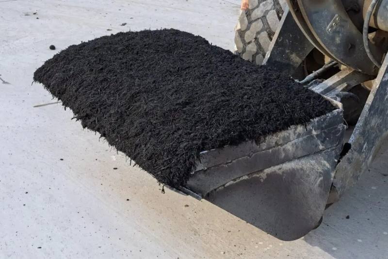 Shredded Black Mulch material reference