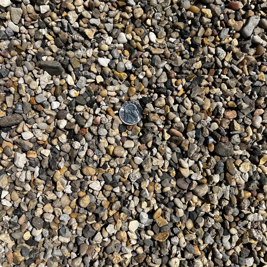 Pea Gravel — 3/8 inch material reference